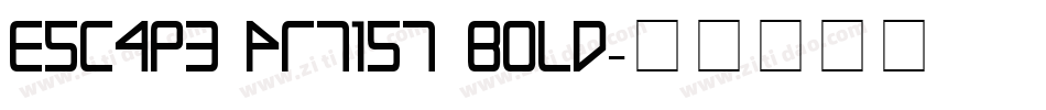 Escape Artist Bold字体转换